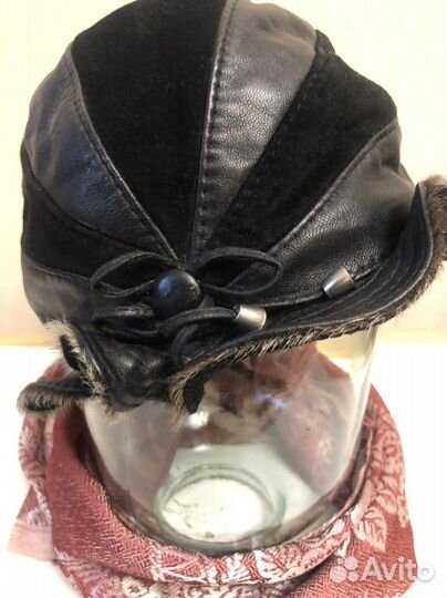 Кожаная женская шляпа