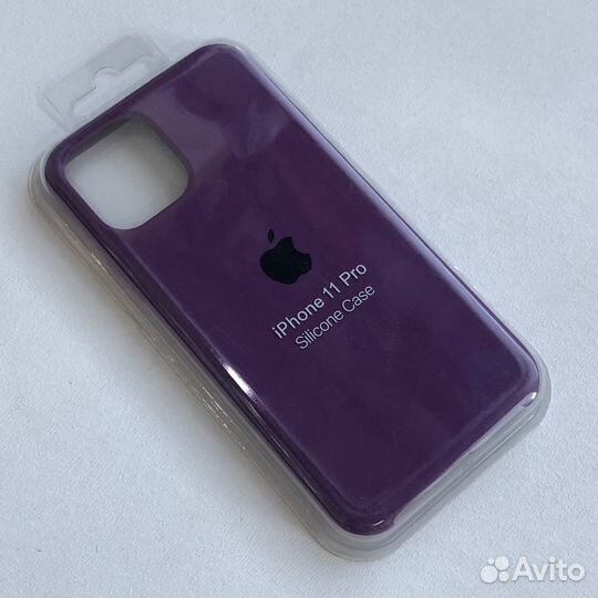 Силиконовый чехол на iPhone 11 pro фиолетовый