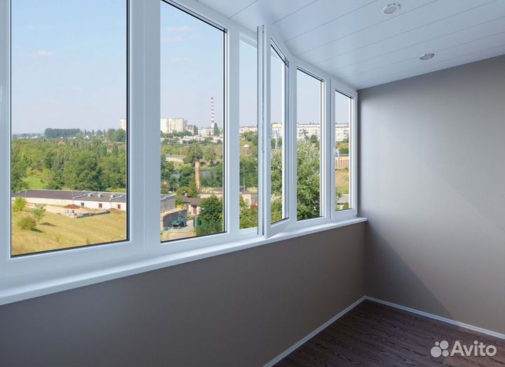 Застекление балкона раздвижное