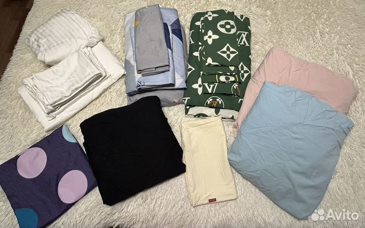 Постельное белье Евро, б/у, Ikea,Турция,пакетом