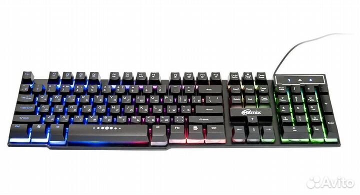 Игровая клавиатура ritmix RKB-200 BL Black