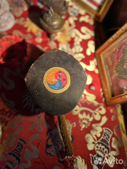 Дамару тибетский молитвенный барабан малый