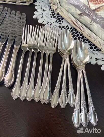 Роскошные столовые приборы. Англия. Серебрение