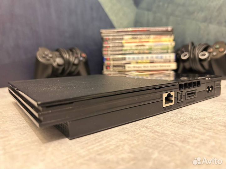 Sony PS2 Slim, 2 геймпада(прошита/много игр)