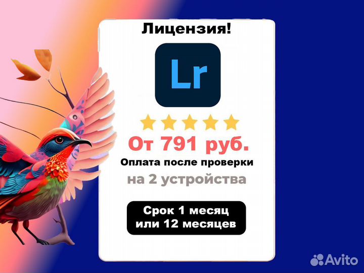 Лицензия Adobe Lightroom 1-12 мес