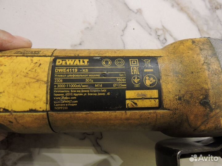 Ушм 125 DeWalt DWE 4119-KS болгарка