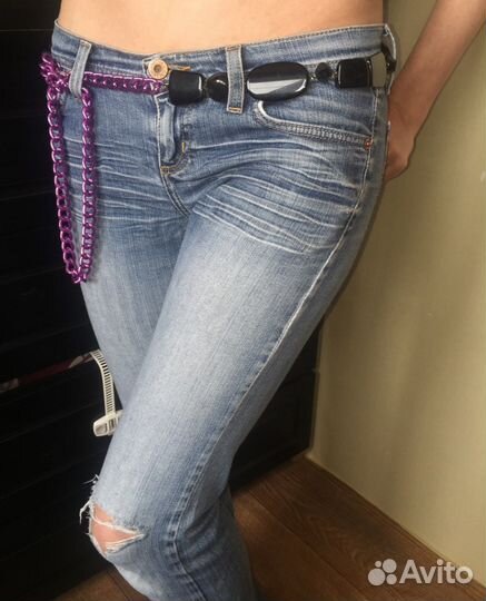 Фиолетово-черный ремень