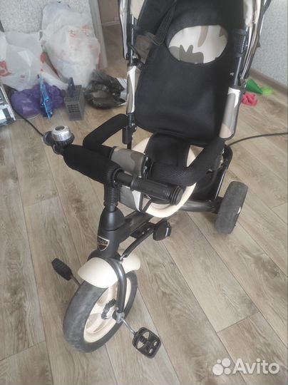 Детский велосипед трехколесный с ручкой