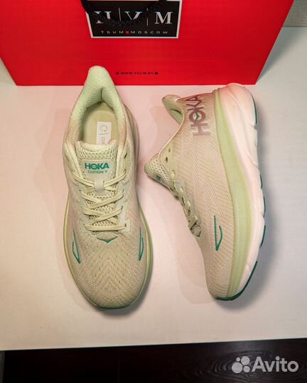 Кроссовки Hoka Clifton 9 новые беговые натуральные