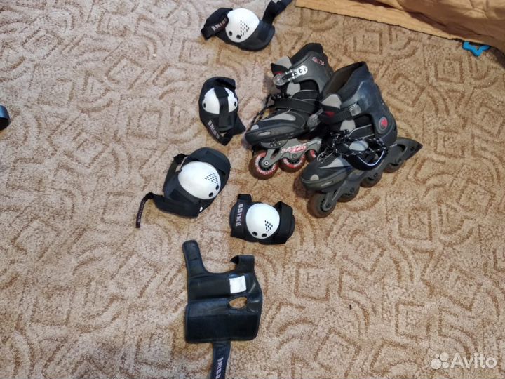 Роликовые коньки и защита