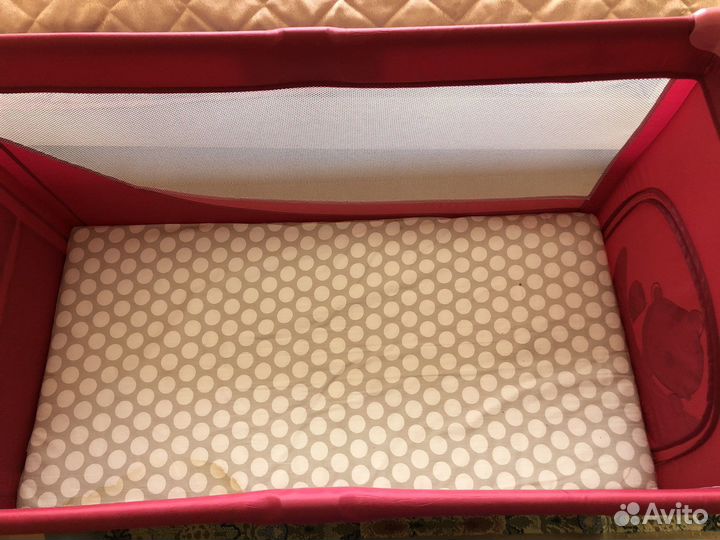 Манеж кровать baby design с матрасом 2 уровня