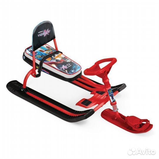 Детский снегокат со спинкой