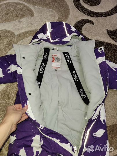 Зимний комбинезон для девочки 98