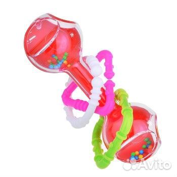 Погремушка гантелька прозрачная, Стеллар 01560