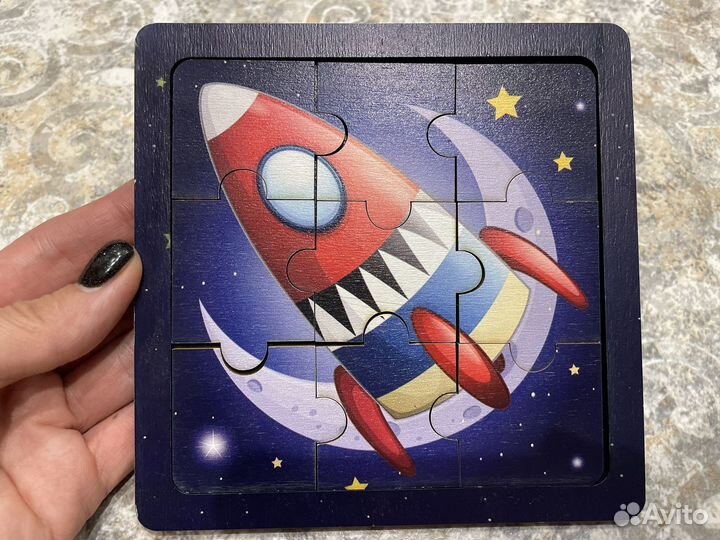 Пазлы деревянные ToySib, тетрис, картонные пазлы