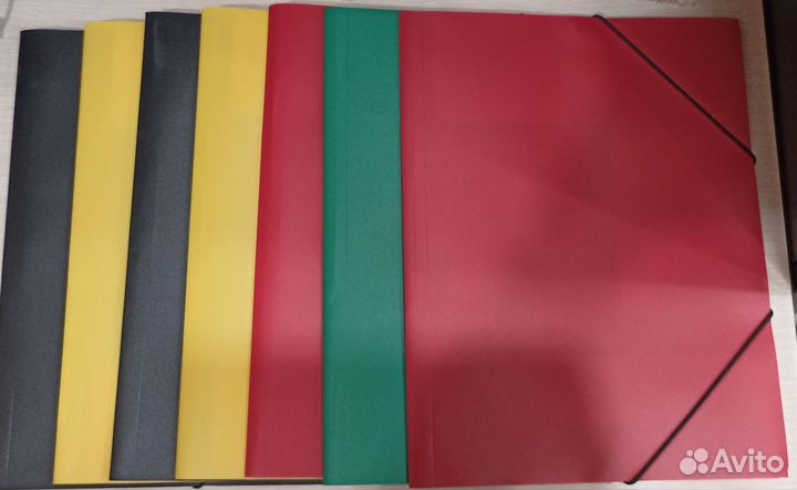 Папка для бумаг на резинке + папка с отделениями