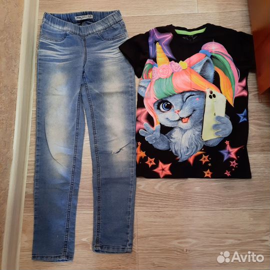 Детские вещи пакетом на девочку 7-9лет