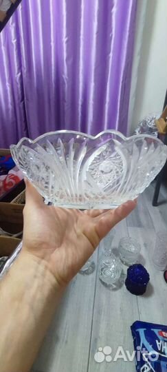 Салатник хрустальный СССР
