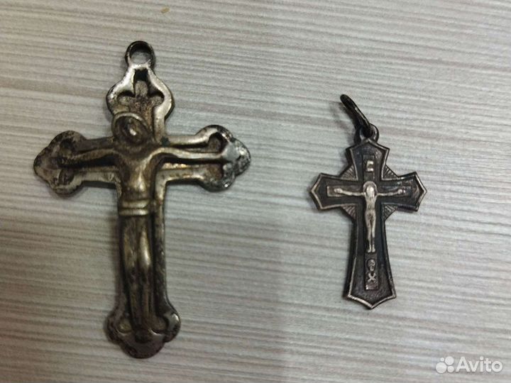 Серебряный крест бу