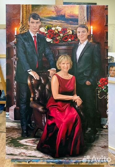 Портрет по фото на холсте. Изготовление 1-4 дня