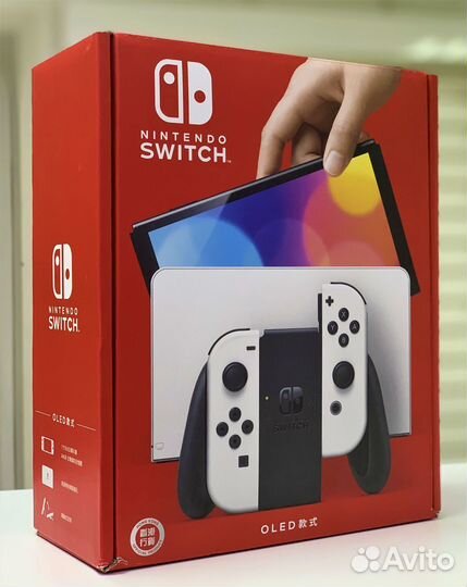 Nintendo Switch Oled White 64GB + 128GB + Чип
