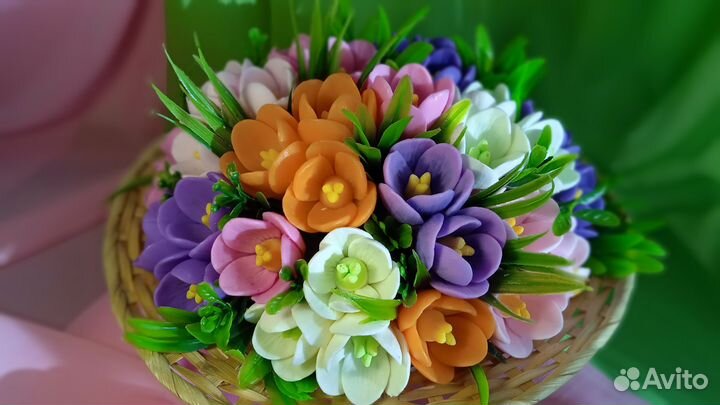 Корзинка крокусов - мыло ручной работы