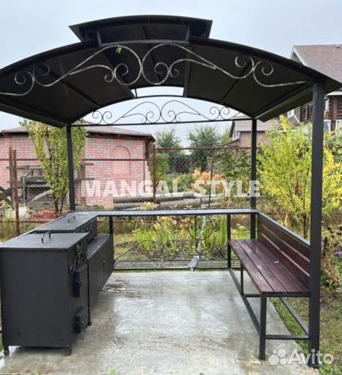 Мангал с крышей