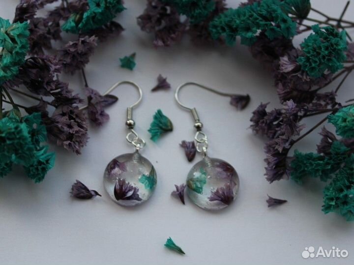 Серьги из эпоксидной смолы