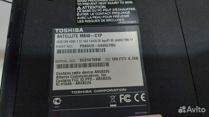 Материнская плата для Toshiba M840-C1P