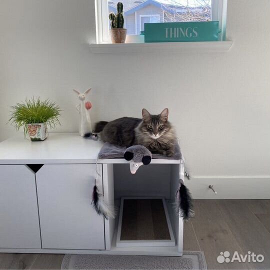 Домик для кошки / Закрытый туалет / Тумба