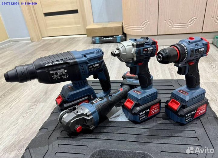 Набор аккумуляторного инструмента Варриор 4 в 1 (Арт.34818)