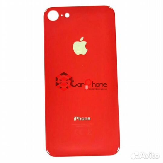 Задняя крышка iPhone 8, красная, большой вход