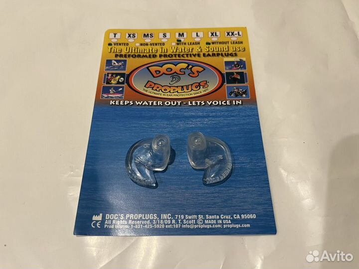 Беруши для дайвинга Doc's Proplugs