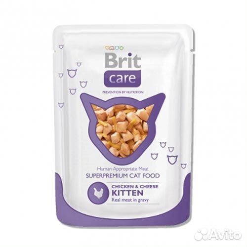 Brit Паучи для котят Care с курицей и сыром (Chick