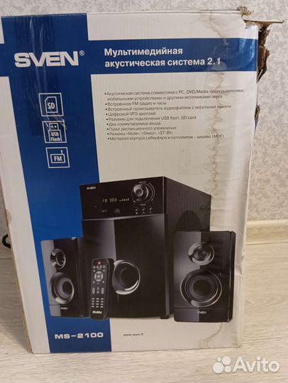 Колонки акустическая система sven ms-2100
