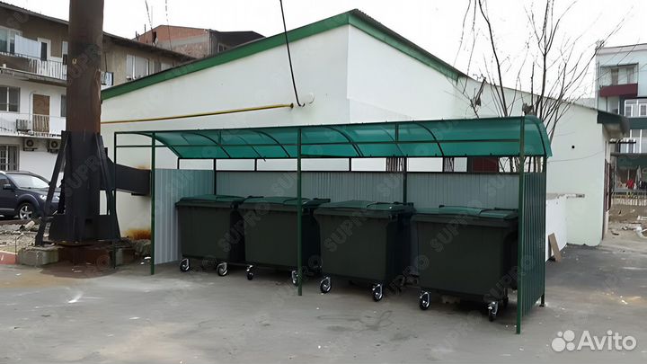 Пластиковый мусорный контейнер 770л Ш5564