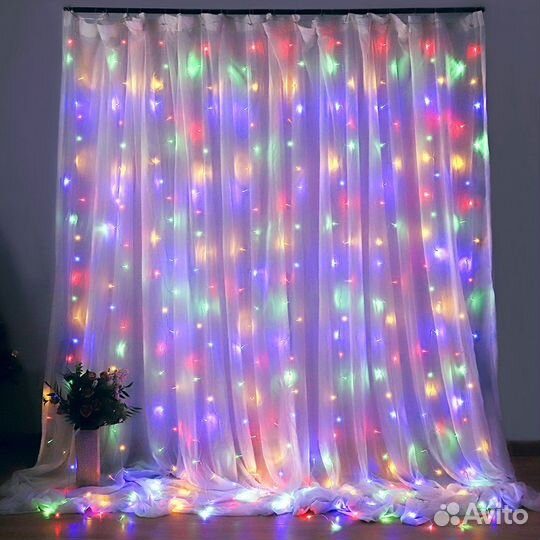 Гирлянда штора 3х2