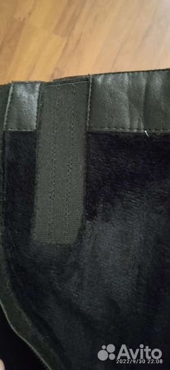 Сапоги черная кожа 40-41