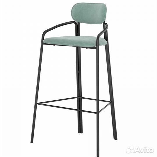 Стул барный Latitude Ror, Round, велюр, черный