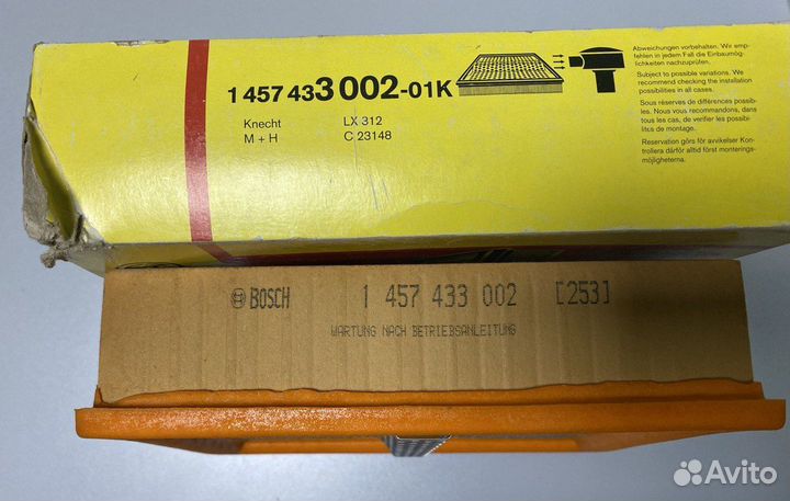 Фильтр воздушный Bosch 1 457 433 002