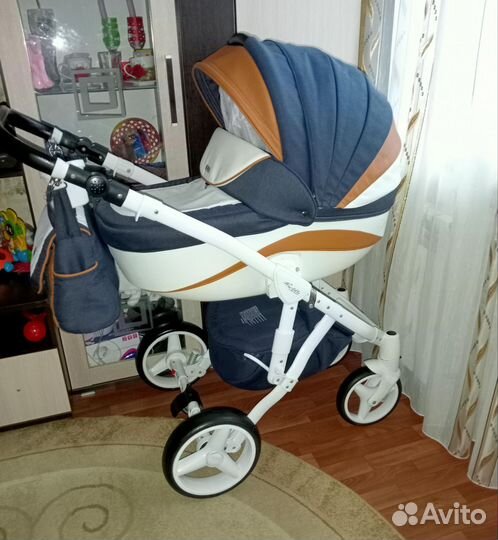 Коляска adamex 3 в 1 бу