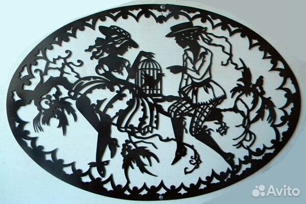 Пейзаж из металла на стену