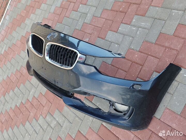 Бампер передний BMW f30 до рест 475 чёрный