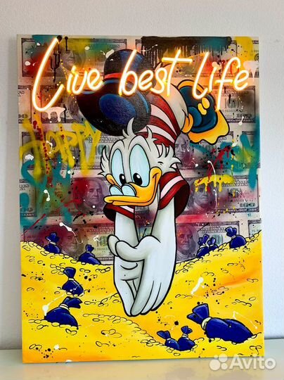 Картина скрудж макдак с подсветкой