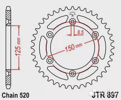Звезда ведомая JTR897 48SC