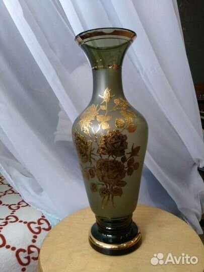 Графин и 6 стаканов, ваза для цветов,Богемия Чехия