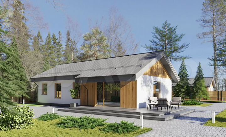 Коттедж 114 м² на участке 10 сот.