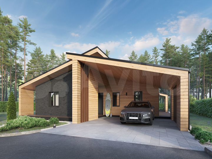 Коттедж 129 м² на участке 10 сот.