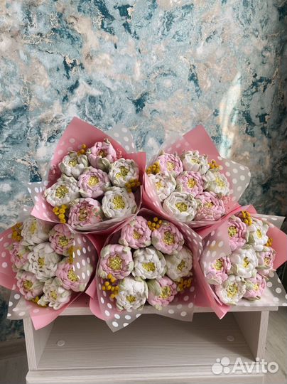 Зефир, зефирные цветы, зефирные букеты