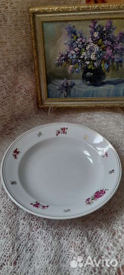 Старая тарелка дулево 1958г